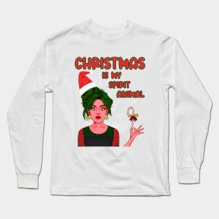 CHRISTMAS IS MY SPIRIT ANIMAL Long Sleeve T-Shirt